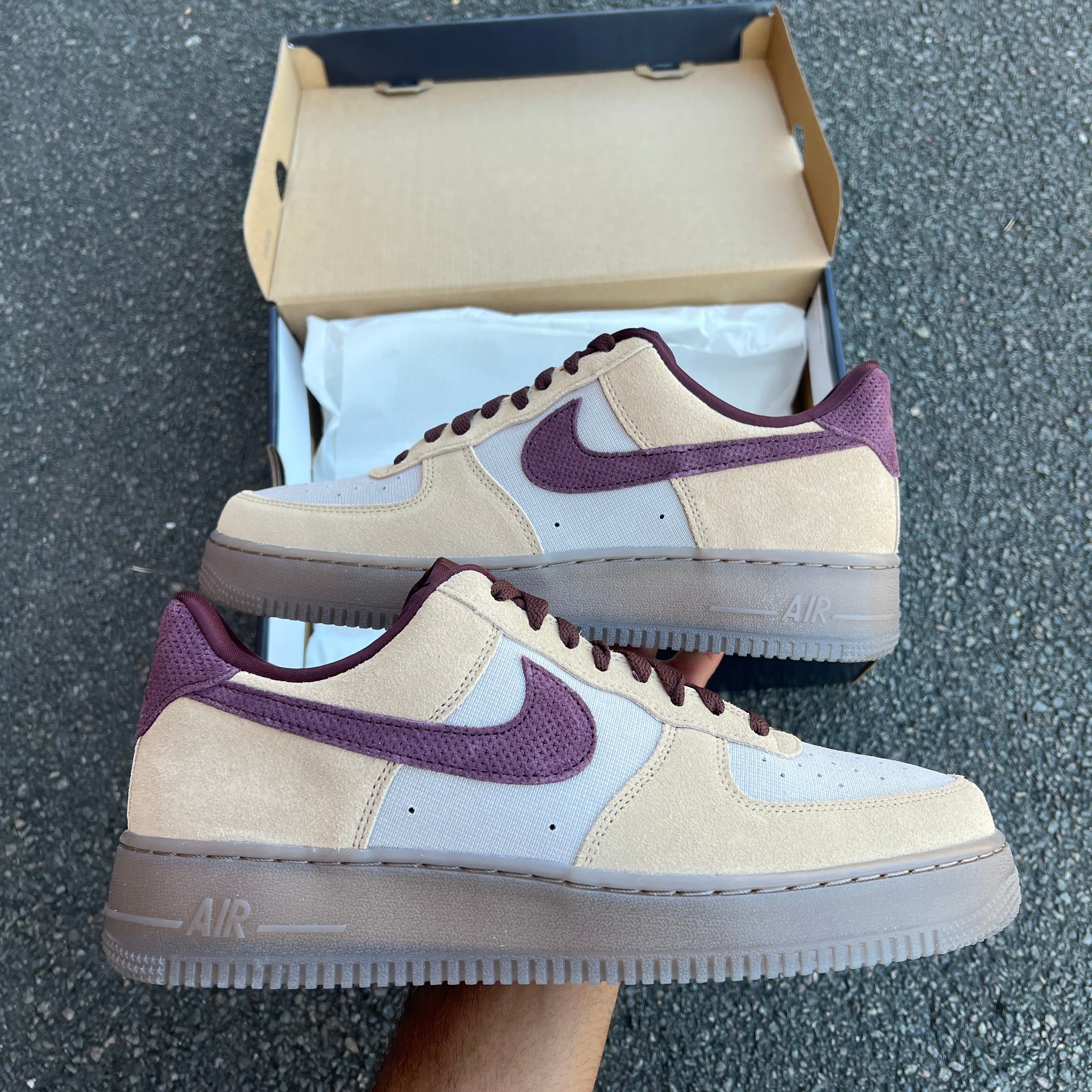 Nike Air Force 1 Low ‘07 Premium Linen Moon Particle Burgundy