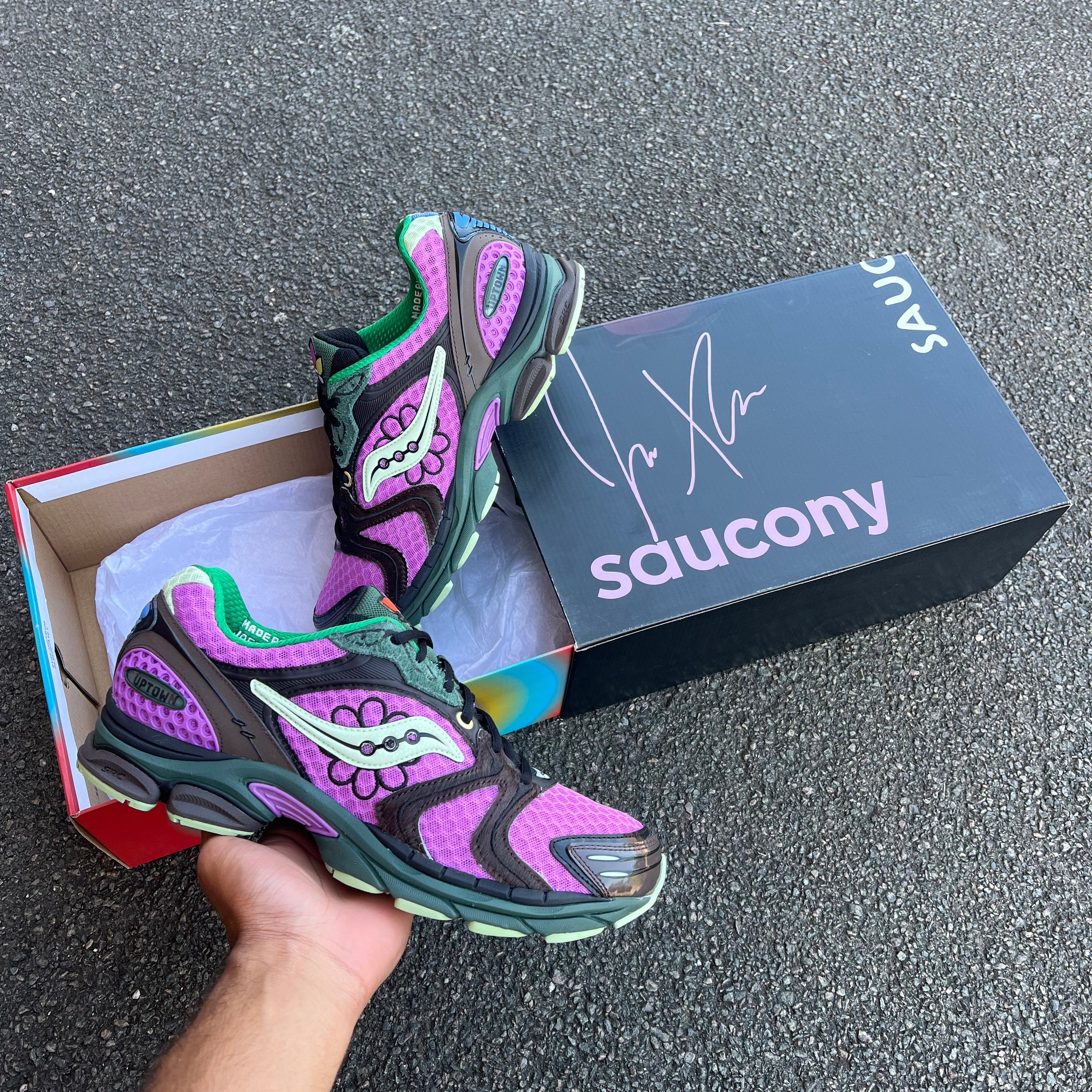 Saucony ProGrid Triumph 4 x Jae Tips Flowers Grow Uptown Perilla