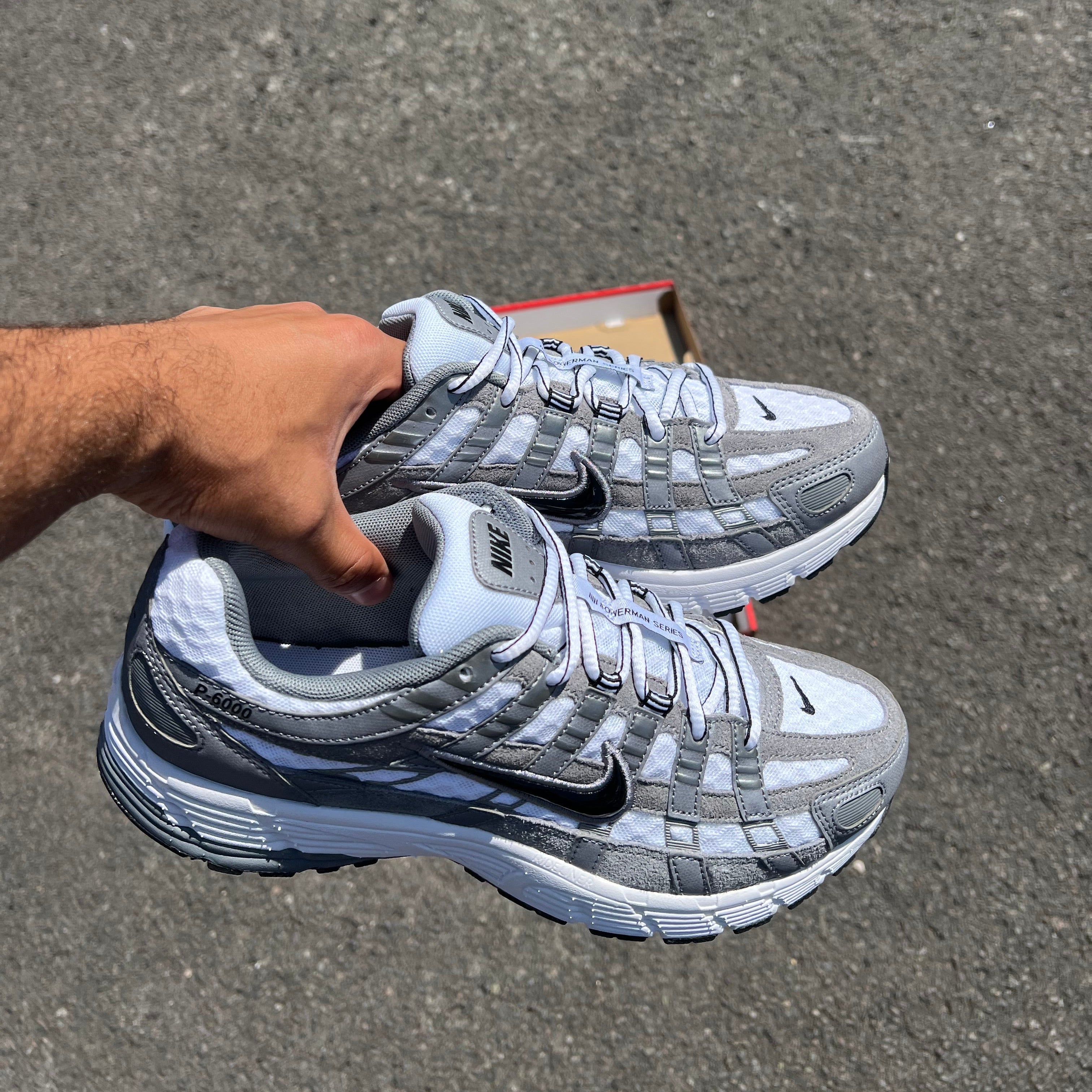 Nike P6000 White Metallic Cool Grey Black