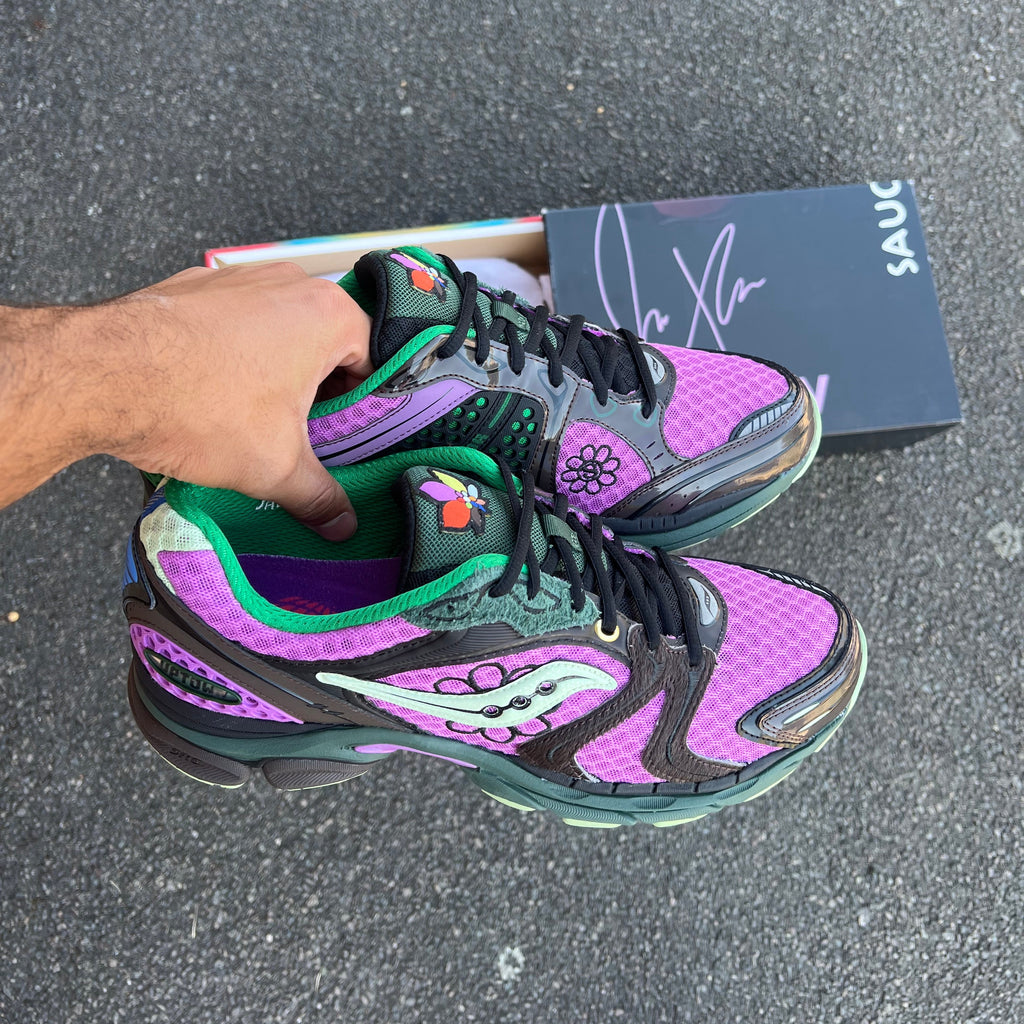 Saucony ProGrid Triumph 4 x Jae Tips Flowers Grow Uptown Perilla