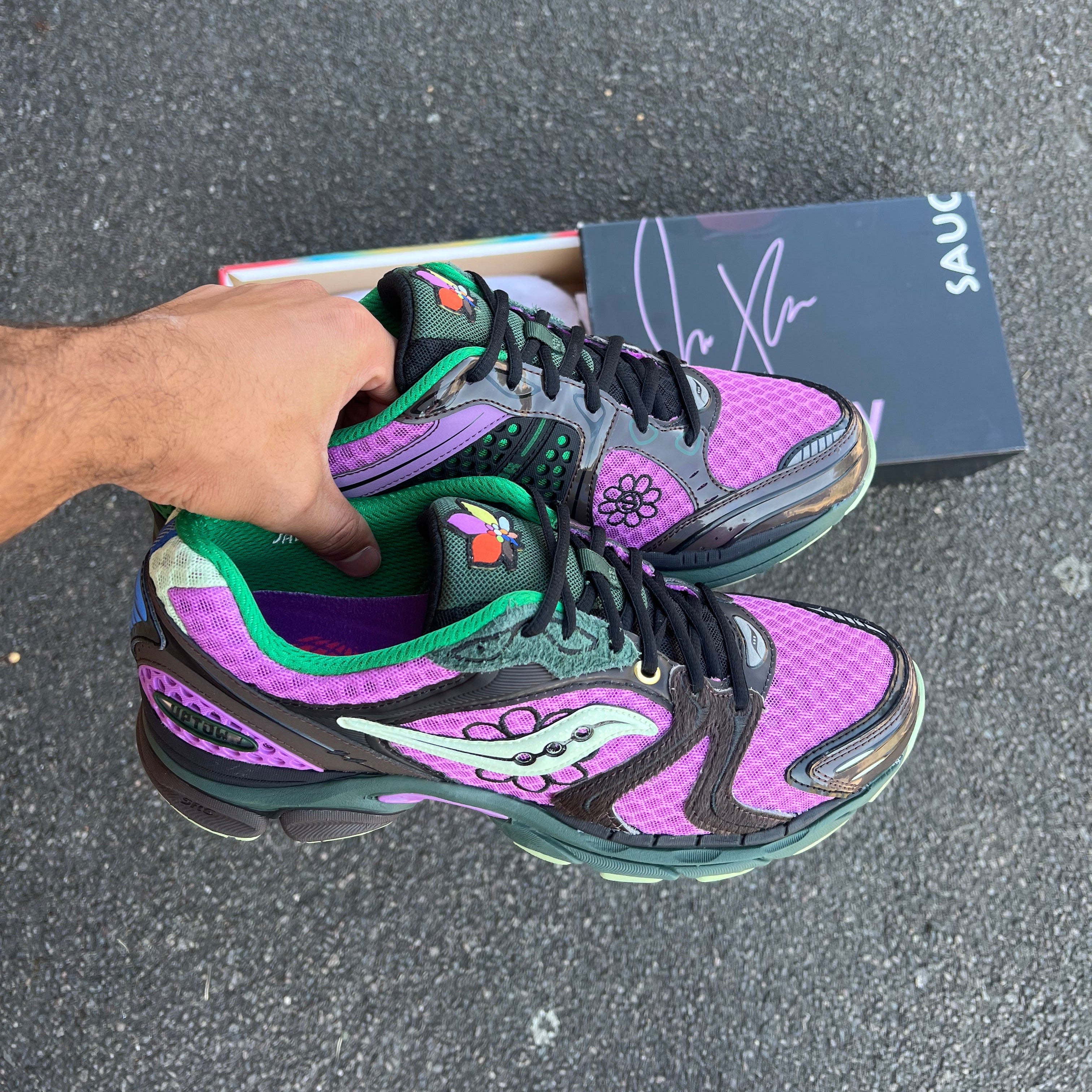 Saucony ProGrid Triumph 4 x Jae Tips Flowers Grow Uptown Perilla