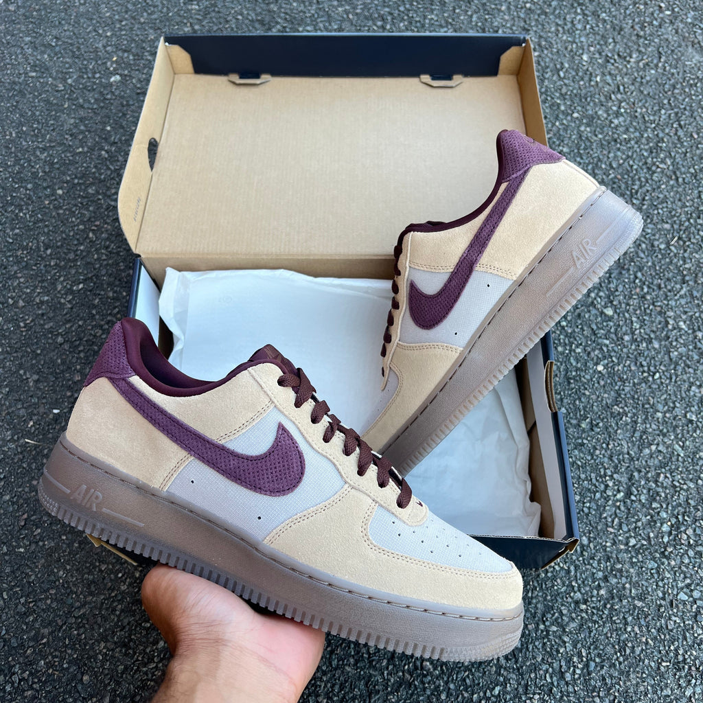 Nike Air Force 1 Low ‘07 Premium Linen Moon Particle Burgundy