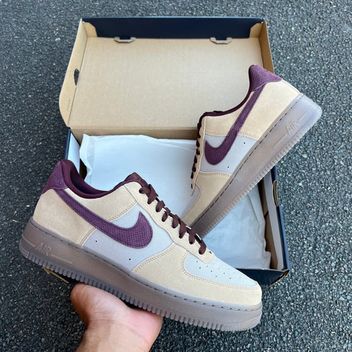 Nike Air Force 1 Low ‘07 Premium Linen Moon Particle Burgundy