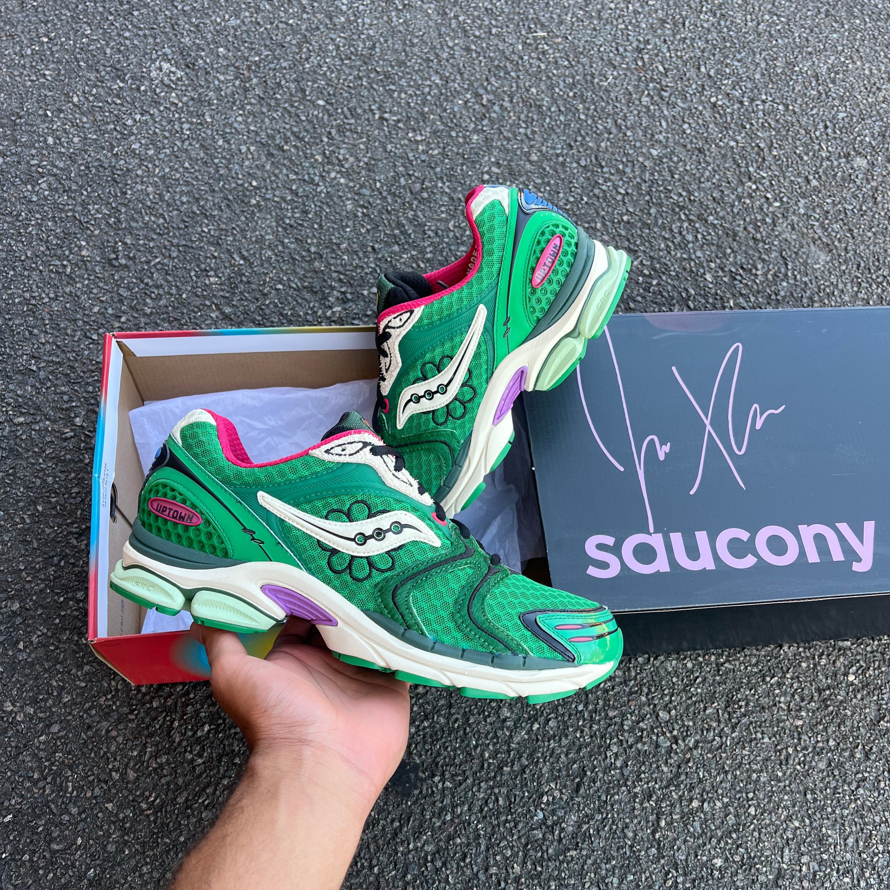 Saucony ProGrid Triumph 4 x Jae Tips Flowers Grow Uptown Sugar Maple